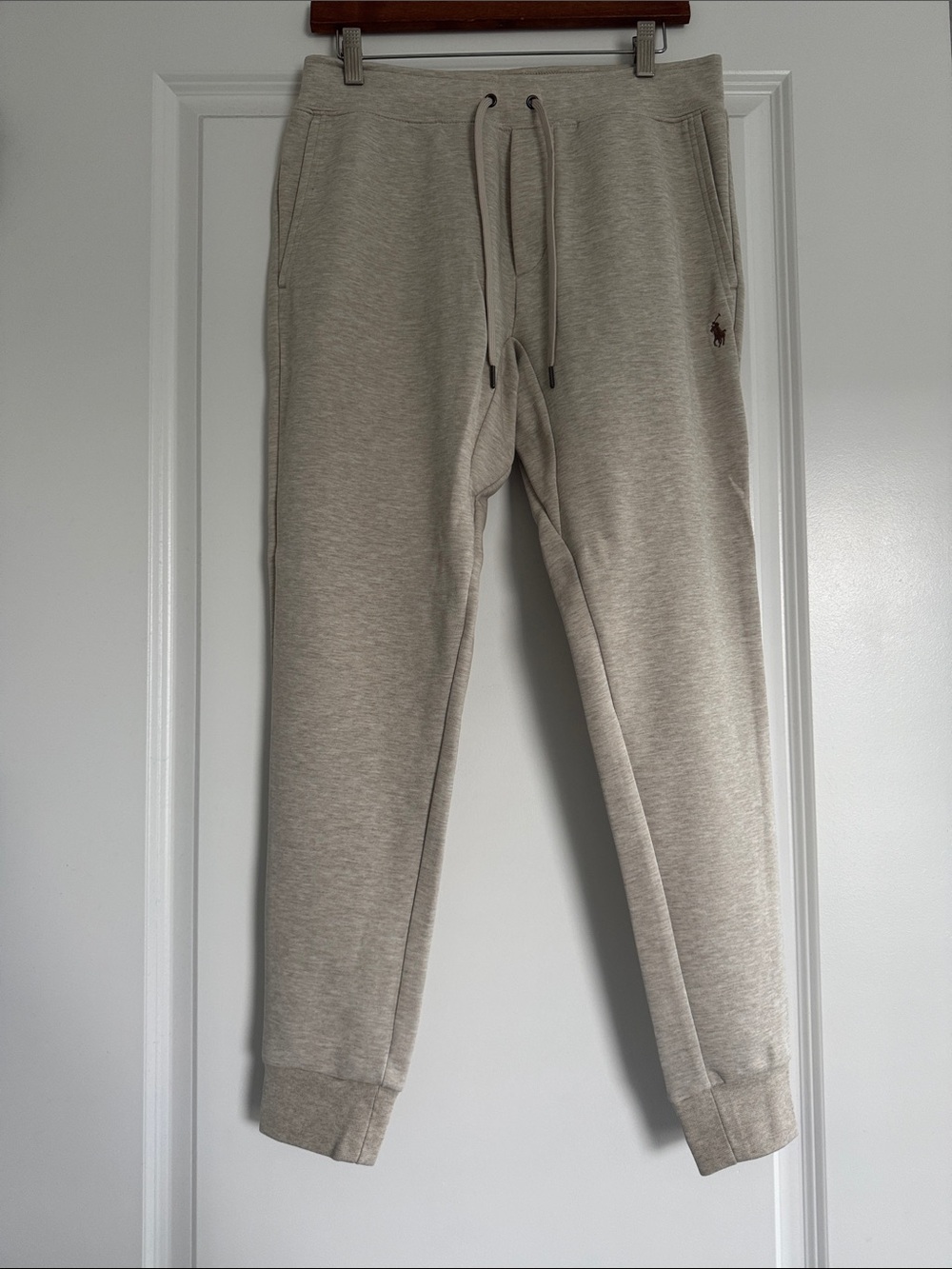 NWOT Polo Ralph Lauren Mens Sand Marl Sweatpants w Back Pocket S